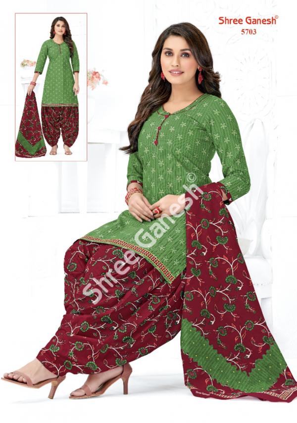 Shree Ganesh Panchi Vol-7 Cotton Patiyala Designer Dress Material